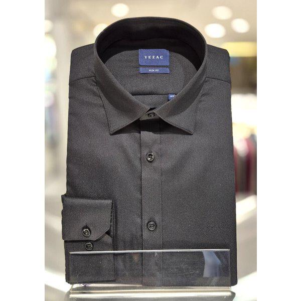 AK水原店シャツ メンズ 長袖 スリムフィット スパン ソリッド