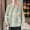 2024人気流行り春服メンズクルーネックスウェット韓国ファッションパーカー長袖トップスtシャツレディース大きいサイズ