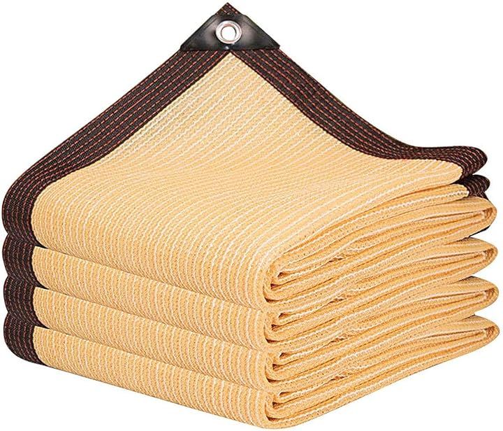 日除け シェード 遮光ネット 屋外 農業 園芸用 紫外線から守る 高密度ポリエチレンシェード ベランダ 窓 カーポート ルーフ ヤード パーティーなどに最適 (黄色, 4Mx8M)