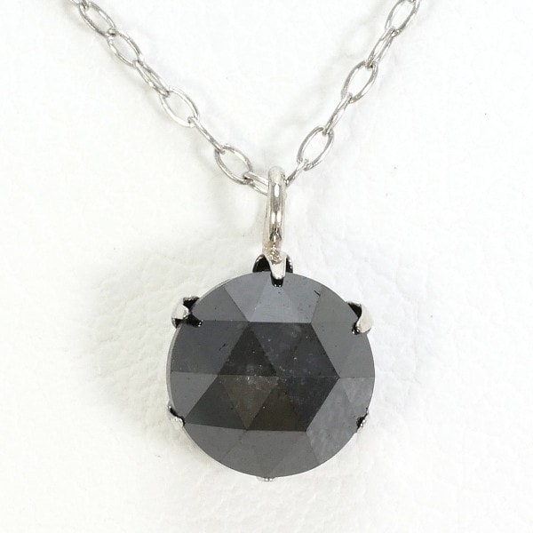 PT900 プラチナ PT850 ネックレス ブラックダイヤ 1.00 ジュエリー 中古 25,752円