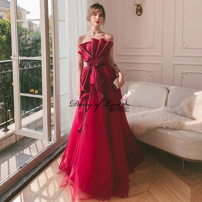 【即納】ウェディングドレス 結婚式 二次会ドレス カクテルドレス ベアチップ ロングドレス カラードレス ウェディングドレス　二次会花嫁 パーティードレス　クラシカル ロングドレス 編