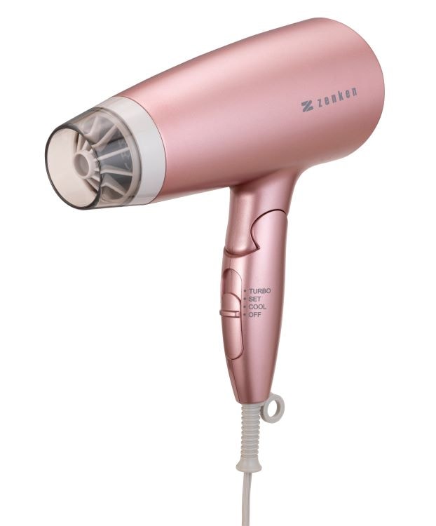 電磁波カット ドライヤー 大風量 速乾 ピンク [ZD-750P] ゼンケン 美容 ヘアケア 髪 60℃ 低温風 遠赤外線