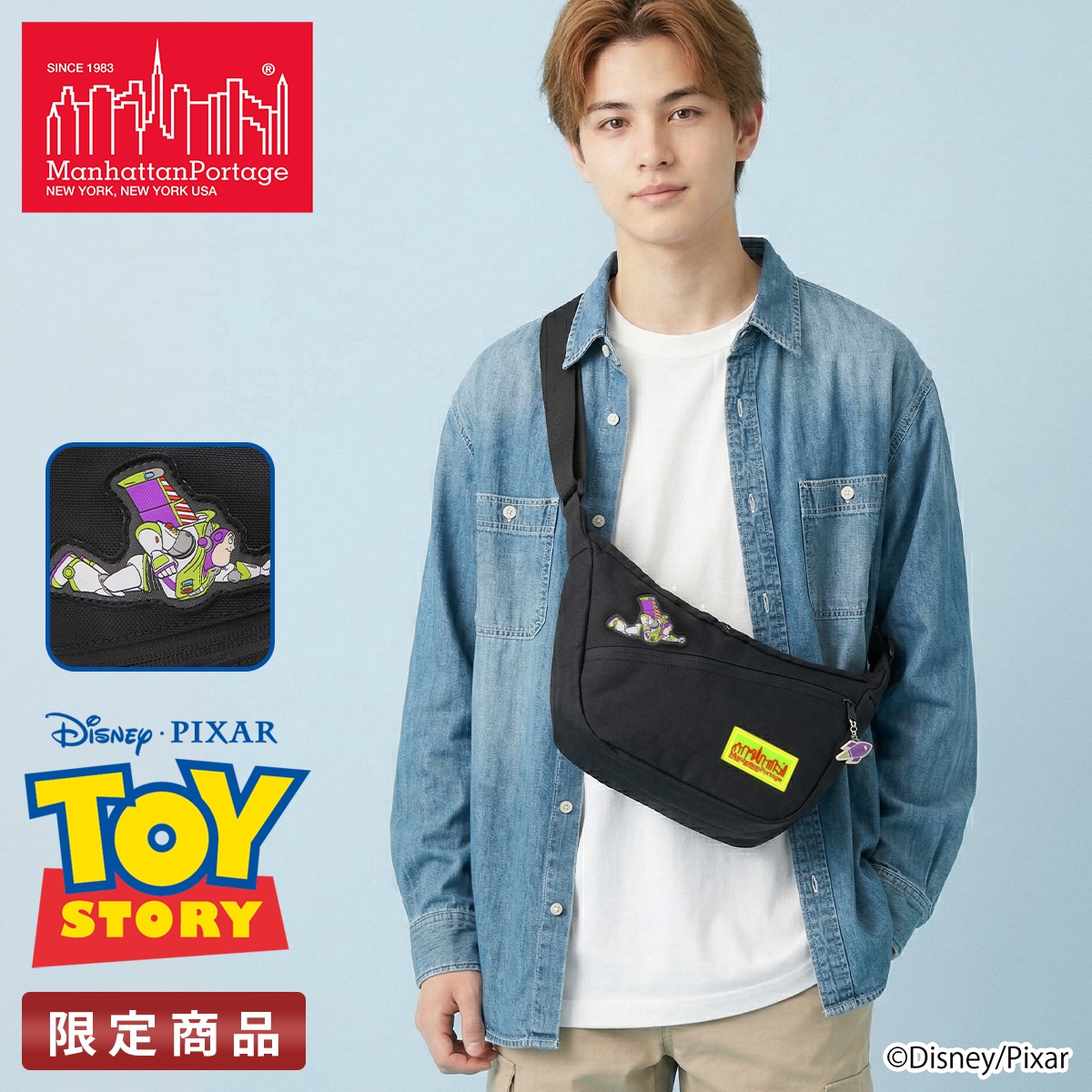トイストーリー バズ・ライトイヤー ショルダーバッグ 軽量 横型 斜めがけ Manhattan Portage TOY STORY MP2409TOY