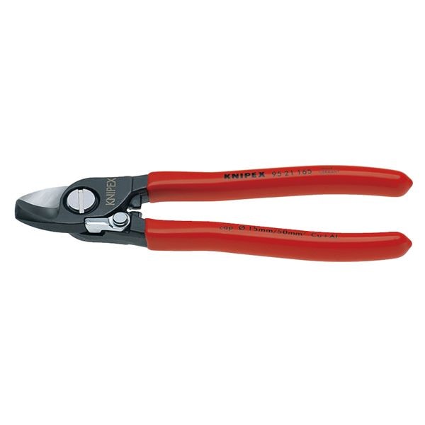 KNIPEX クニペックス ケーブルカッター（バネ付） プラスチックコーティング 全長165mm 9521-165
