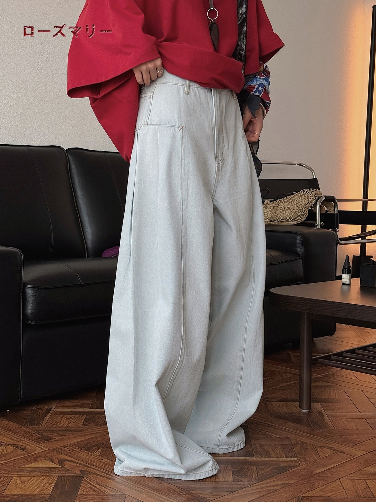 秋の新作 カジュアル シンプル ジーンズのゆったりワイドパンツ デニムパンツ 細身のパンツ ベーシック 2508099