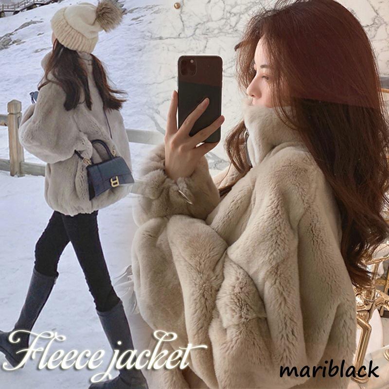 フスジャケット レディース コート ゾン 暖かい 冬服 ファー ショート もこもこ アウター おしゃれ フェミニン 韓国風 カジュアル 30代 40代 50代 50代