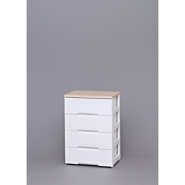 HG-554 ウッドトップチェスト ホワイト/ペアー メーカー直送