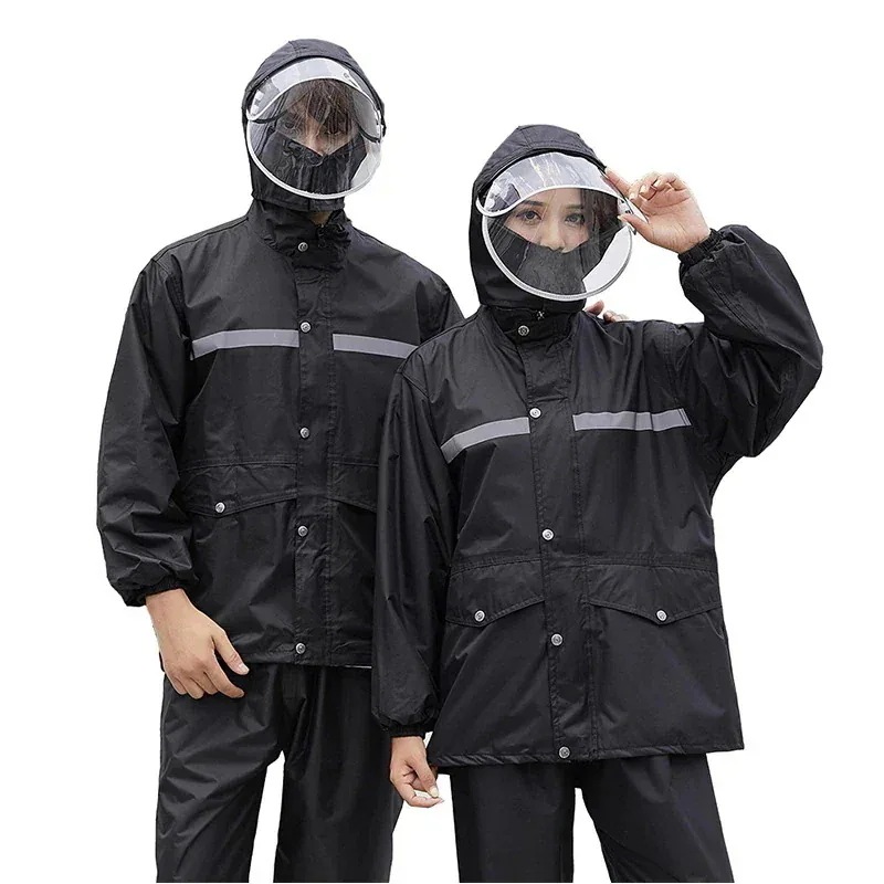 【まとめ買い価格 10セット1配送】レインウェア 上下 レインコート 自転車 通学 レディース メンズ ユニセックス レインスーツ 通勤