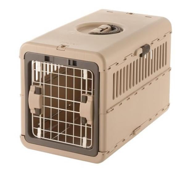 リッチェル キャンピングキャリー折りたたみ M 犬猫用 1組入 (ダークブラウン)