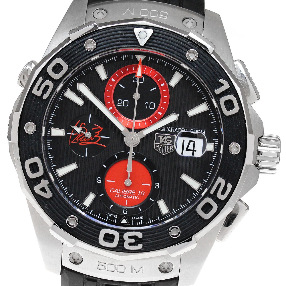 タグホイヤー TAG HEUER CAJ2113 アクアレーサー 錦織圭モデル 日本300本限定 自動巻き メンズ 良品 _843191【中古】