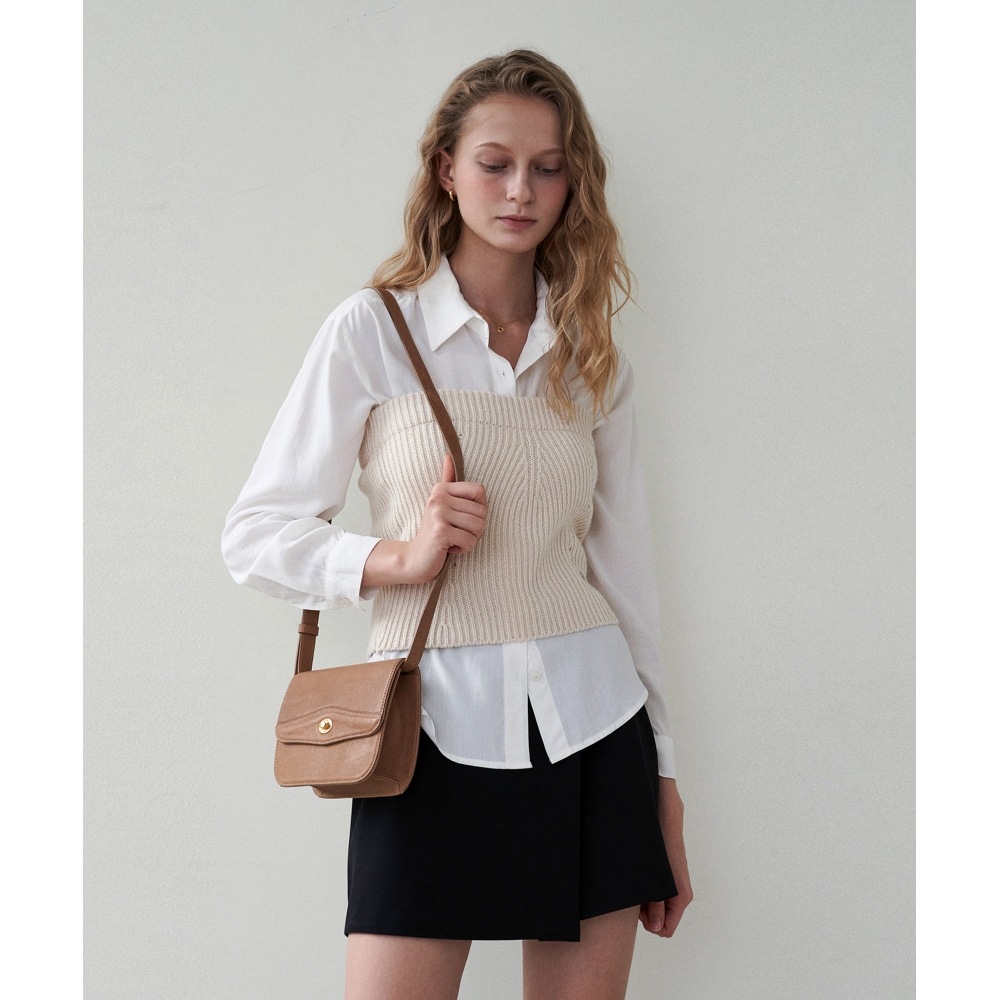 LOEILビスティエニットトップ - クリーム