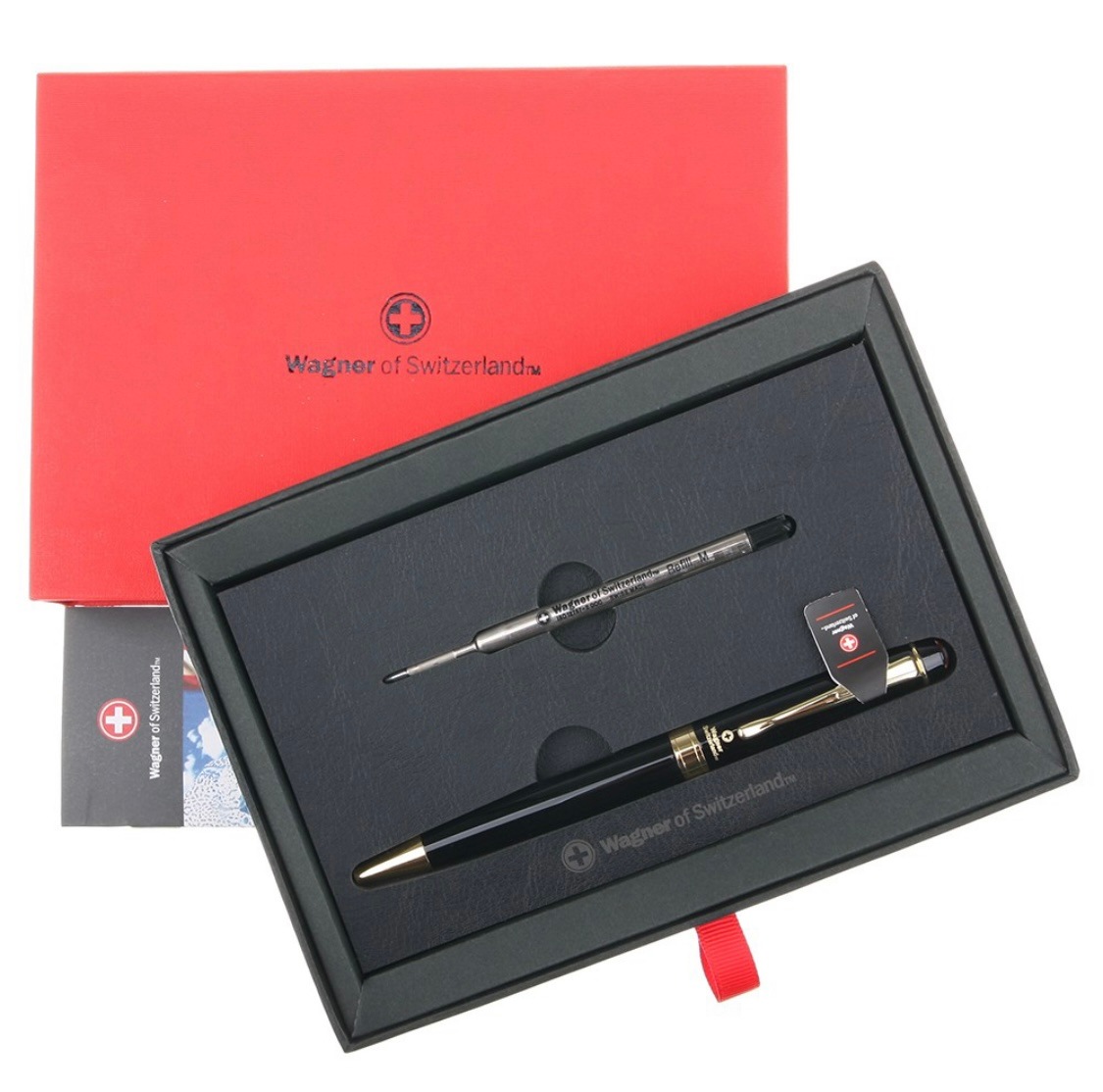無料で 名前入れ スイスワグナー 上品な ボールペン プレゼント に！母の日 父の日 入学 卒業 就職 など名前が刻印されてて相手が喜ばれる ギフト