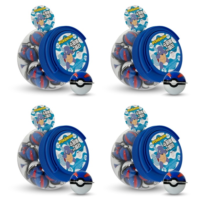 韓国 お菓子 ポケモン亀ポケットモンスタースーパーボールシェイプゼリー (18gx50個入り) 4通 正規品ー 地球グミ