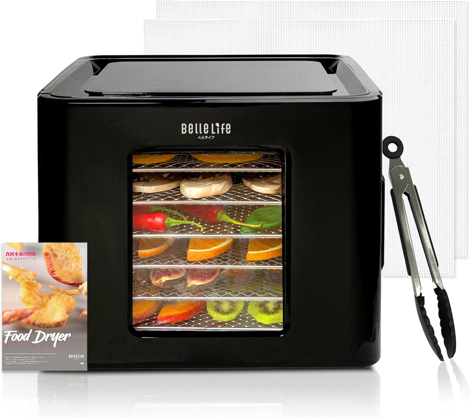 フードドライヤー 食品乾燥機 野菜乾燥機 最新型 2in1 ペット食品用 ペットおやつ ペット用 猫 犬 ヨーグルト 発酵 果物 野菜 肉 ドライフルーツ 無添加おやつ タイマー148h 最大2年保