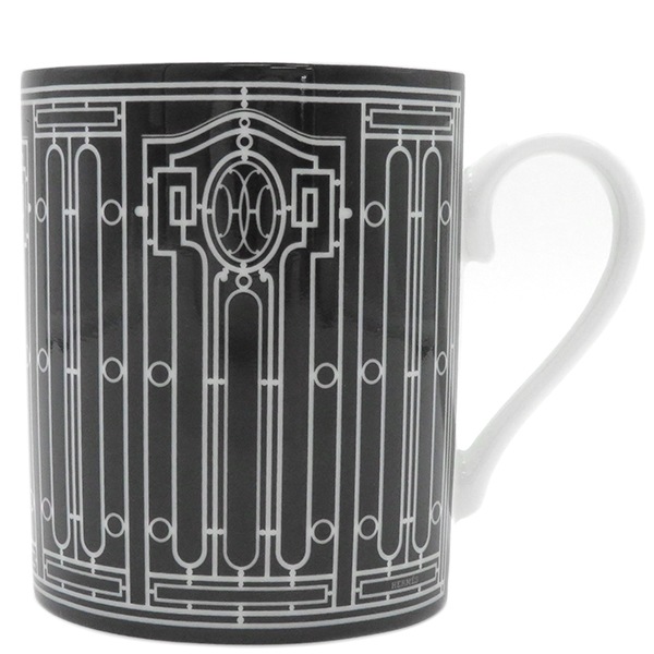 エルメス HERMES 食器 H DECO アッシュデコ マグカップ 磁器 ブラック 新品 未使用 Hデコ 黒 ポーセリン 37131P 【箱】【中古】