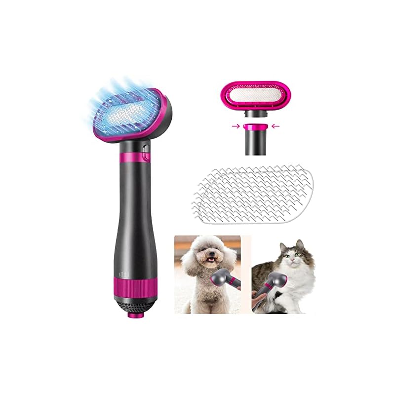 MIMIMACHI 2in1 ペット用ドライヤー 猫犬兼用グルーミングヘアドライヤー ペットドライヤー ペットヘアドライヤー ペットヘア乾燥機 ペット用品 ペット美容器 3段階の温度調節が可能 冷熱風
