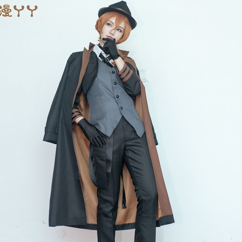 在庫品 文豪ストレイドッグス コス服 太宰治・中原中也 コスプレ衣装 アニメウィッグ・帽子 女性衣服
