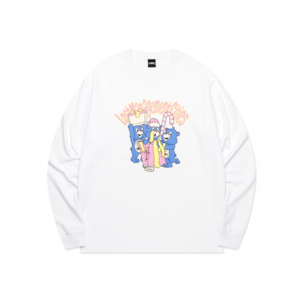 LMC サプライズベアロング SLV Tシャツホワイト