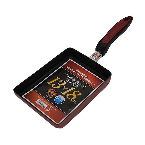 [5セット] ふっ素樹脂加工玉子焼き13x18cm ガス火専用 MMT98996X5