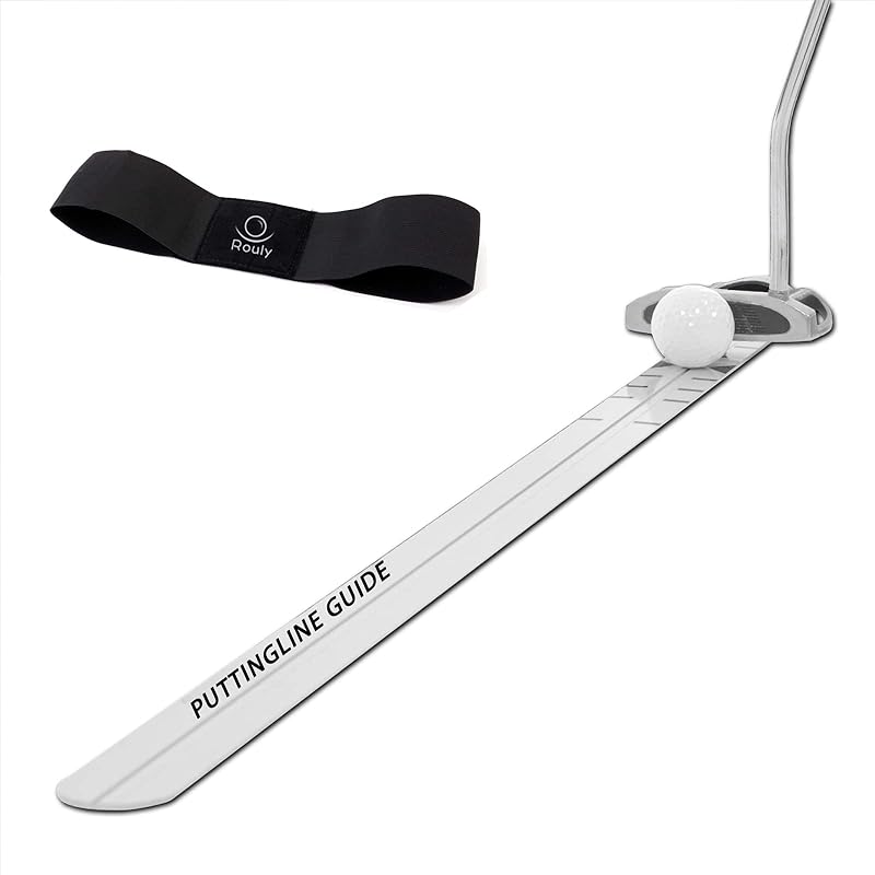 Rouly パッティングレール ゴルフ パター 練習器具 パターレール 【打撃精度を上達する】 パッティング レール パッティング練習 トレーニング フォーム改善 飛距離アップ スイング 矯正ベルト付