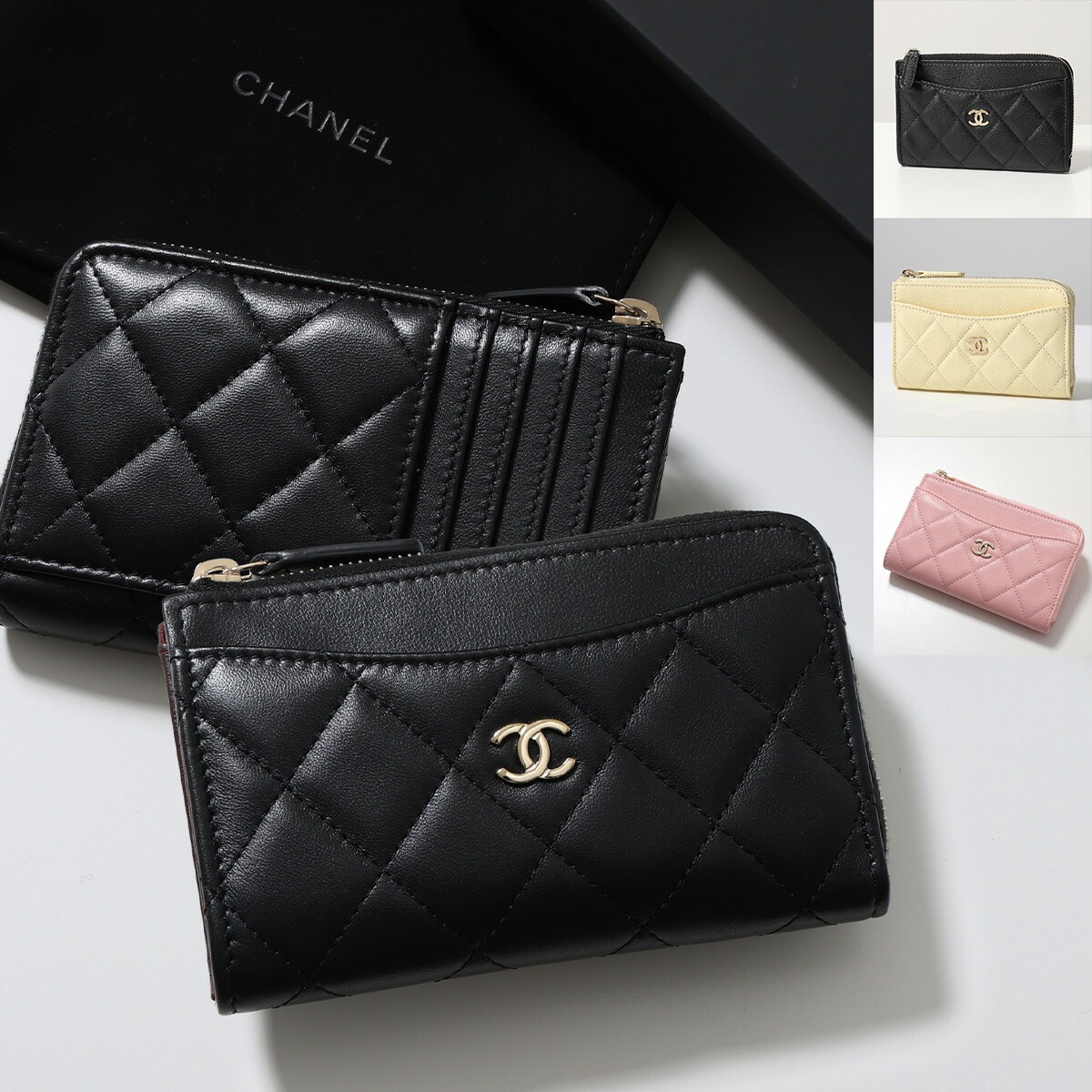 CHANEL シャネル フラグメントケース MATELASSE マトラッセ AP3179 B10583 Y01480 B15532 レディース コイン＆カードケース ココマーク 財布