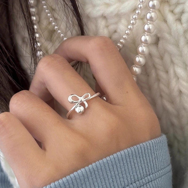 ボウリング 女性用 インス気質ニッチデザイン フォレストスタイル スイートシンプル オープンリング