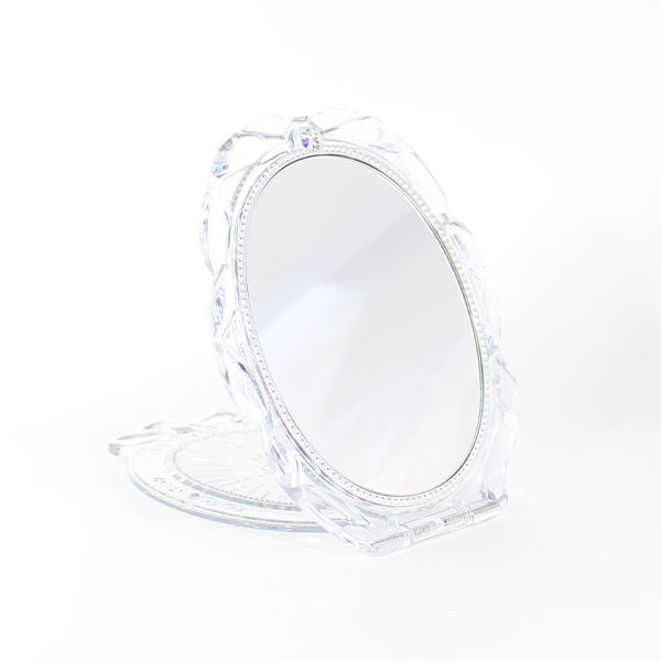 名入れ 手鏡 専用ポーチ付き コンパクトミラー 23579 オーバル 2番 プレゼント 喜ばれるギフト