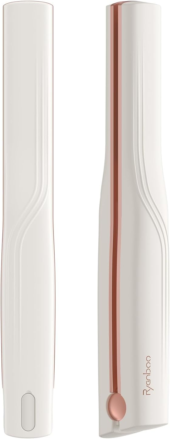 Ryanboo 超音波ヘアトリートメントアイロン 1MHz超音波トリートメント導入器 トリートメント浸透促進 ヘアケア 青色＆赤色LED 赤外線温熱 マイナスイオン IPX5防水