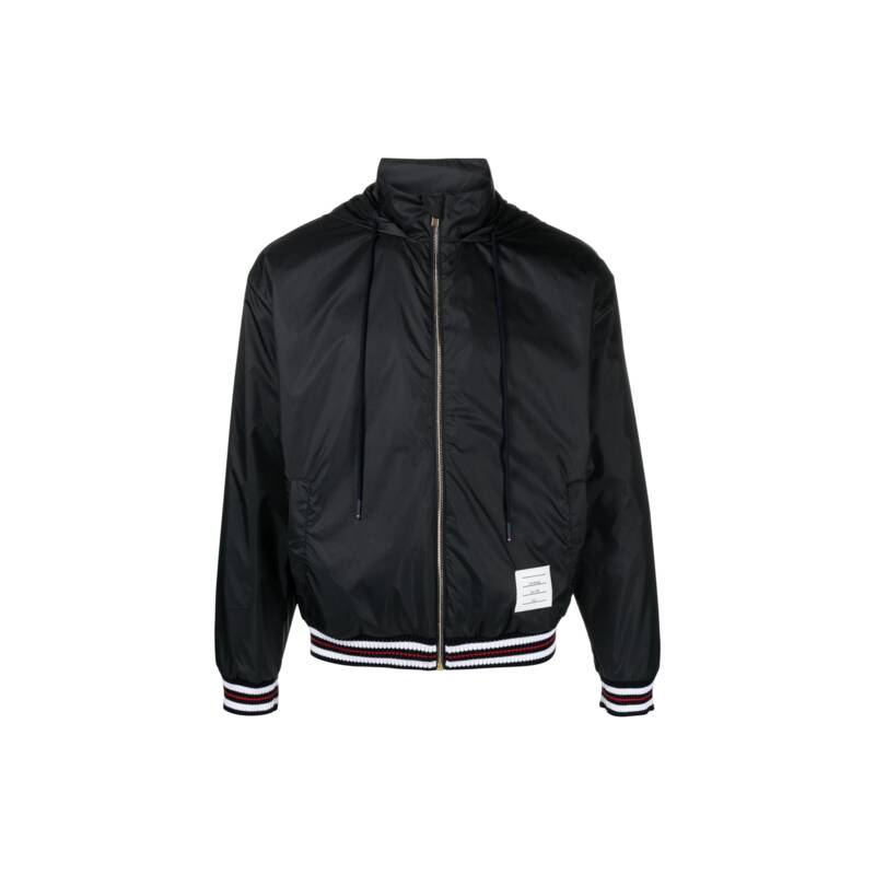 [カード10%決済割引] THOM BROWNE メンズ フード付きウインドブレーカージャケット MJT496A 06859 415