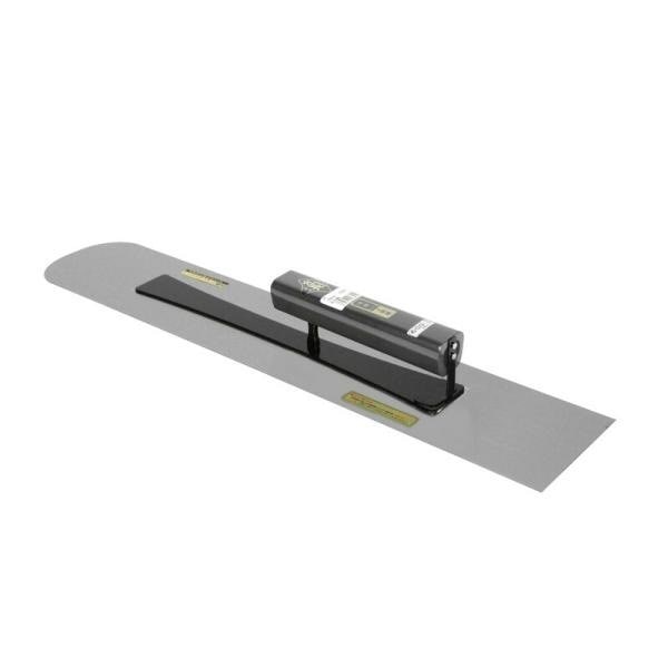 金長 土間鏝本焼0．7黒塗角柄 600MM 大工道具 左官鏝 土間鏝 先丸鏝