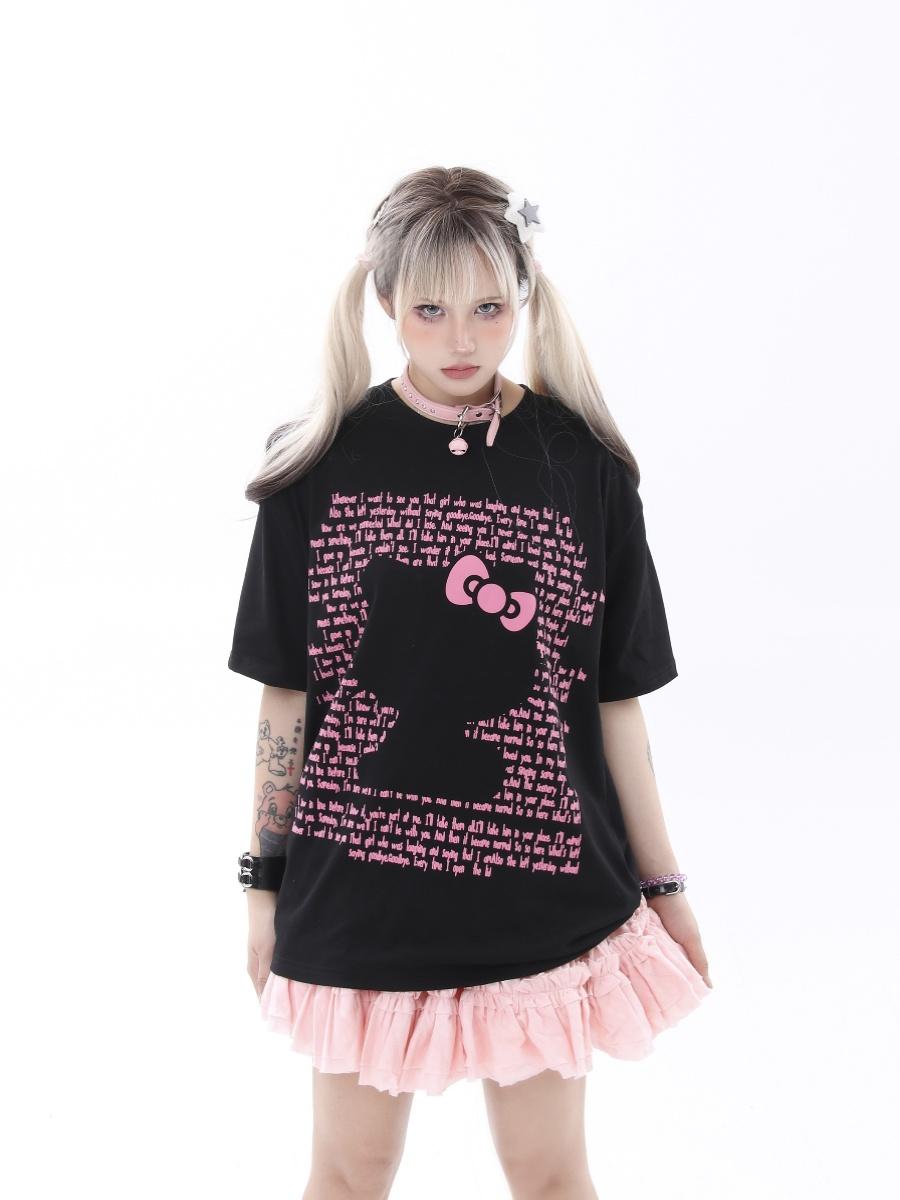 MOONBABY×HELLOKITTY グラフィティプリントTシャツ