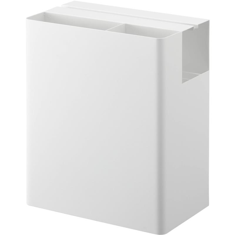 山崎実業(Yamazaki) クリーナーツール オーガナイザー ホワイト 約W20XD12XH28cm タワー まとめてスッキリ 掃除用具 収納上手 5516