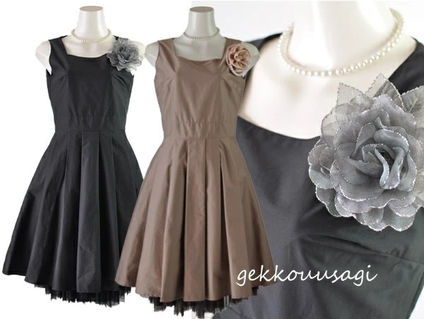 結婚式 お呼ばれ パニエ付 ワンピース ドレス 大人 ピアノ 発表会 フォーマル セレモニー パーティー 顔合わせ 披露宴 二次会 謝恩会 食事会イベント 13号 ミディ丈 お洒落 細見せ 体型カバー