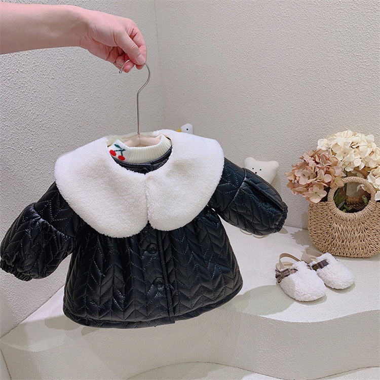 早い者勝ち パッド入りのジャケット 外国のスタイル 子供服 厚手 革の服 コート 子供 綿の服