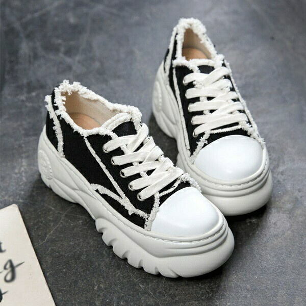 厚底 スニーカー レディース シューズ 靴 インヒール キャンバス ヒール高さ7cm 春秋 カジュアル 美脚 【22.0/22.5/23.0/23.5/24.0/24.5】 di093t2t2c6