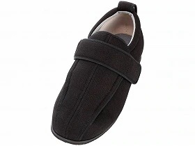 徳武産業 あゆみシューズ 介護靴 外出用 ケアフルIII 7E 黒 片足/左Mサイズ 7030