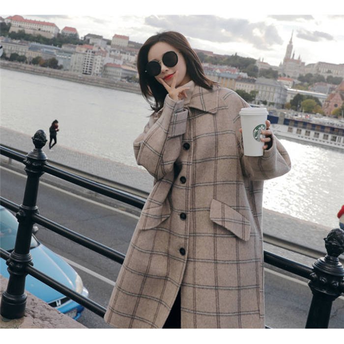 チェスターコート レディース 40代 チェック柄 ロングコート ラシャコート ミディアム丈 厚手オーバー ゆったりアウター 通勤 着痩せ オシャレ 大人 秋冬