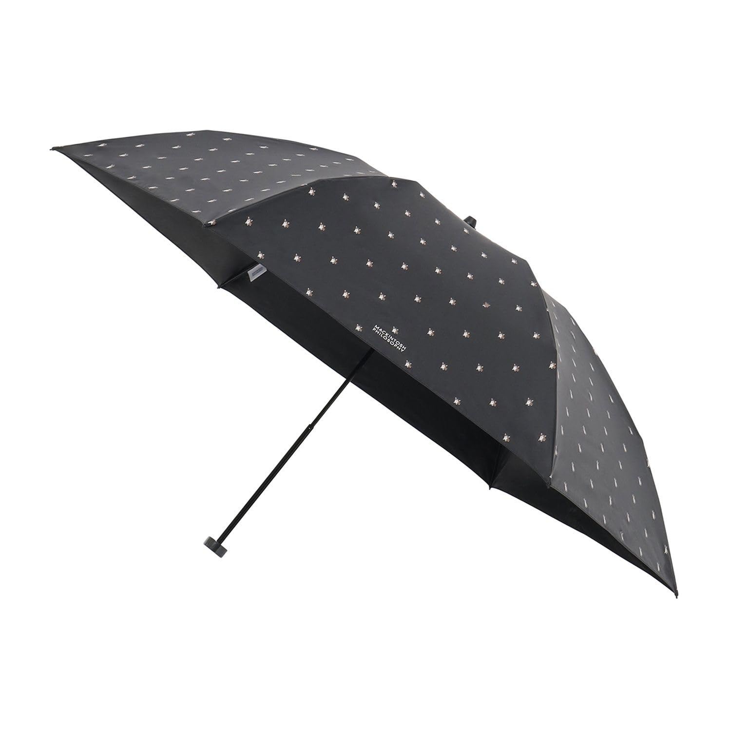 ムーンバット 【マッキントッシュフィロソフィー】 日傘 折りたたみ傘 晴雨兼用 軽量 遮光100% 遮熱 コーギー 22-431-12152-22 ブラック