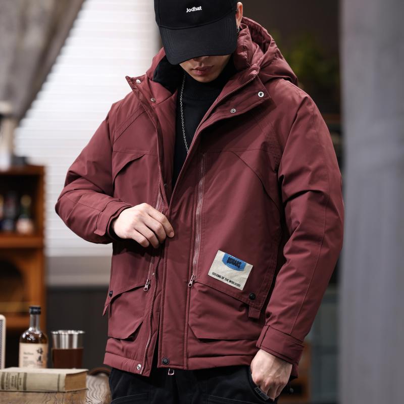 秋冬 コーデ メンズ 服 シンプル ファッション オシャレ 大人 かっこいい 大きいサイズ ストリート 紳士服 90 ダウン ダック ジャケット フード付き 登山 暖かい