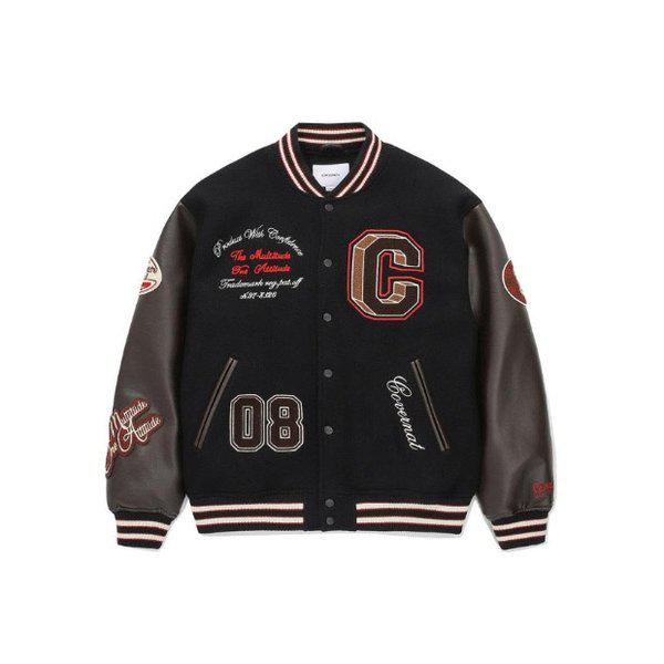 M ジャケット CQK CO2403JK07-BK カレッジ C ウール バーシティ ブラック