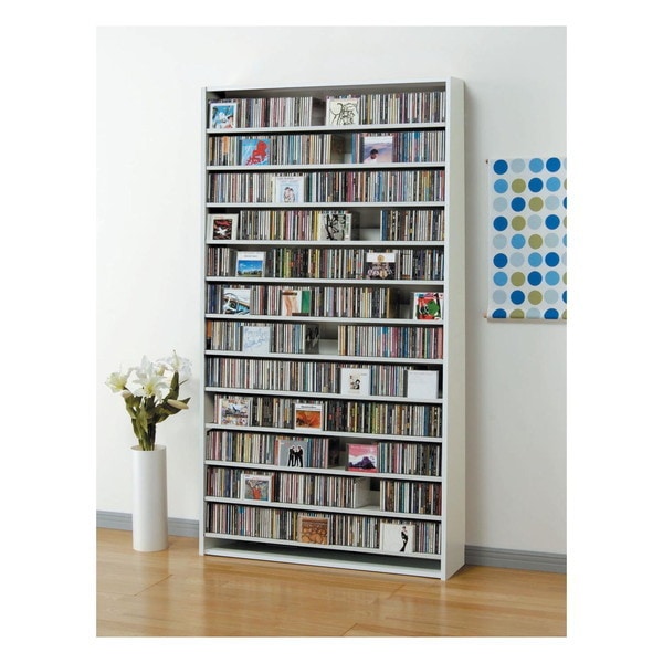 CDストッカー ホワイト ハイタイプ CS1284W メーカー直送