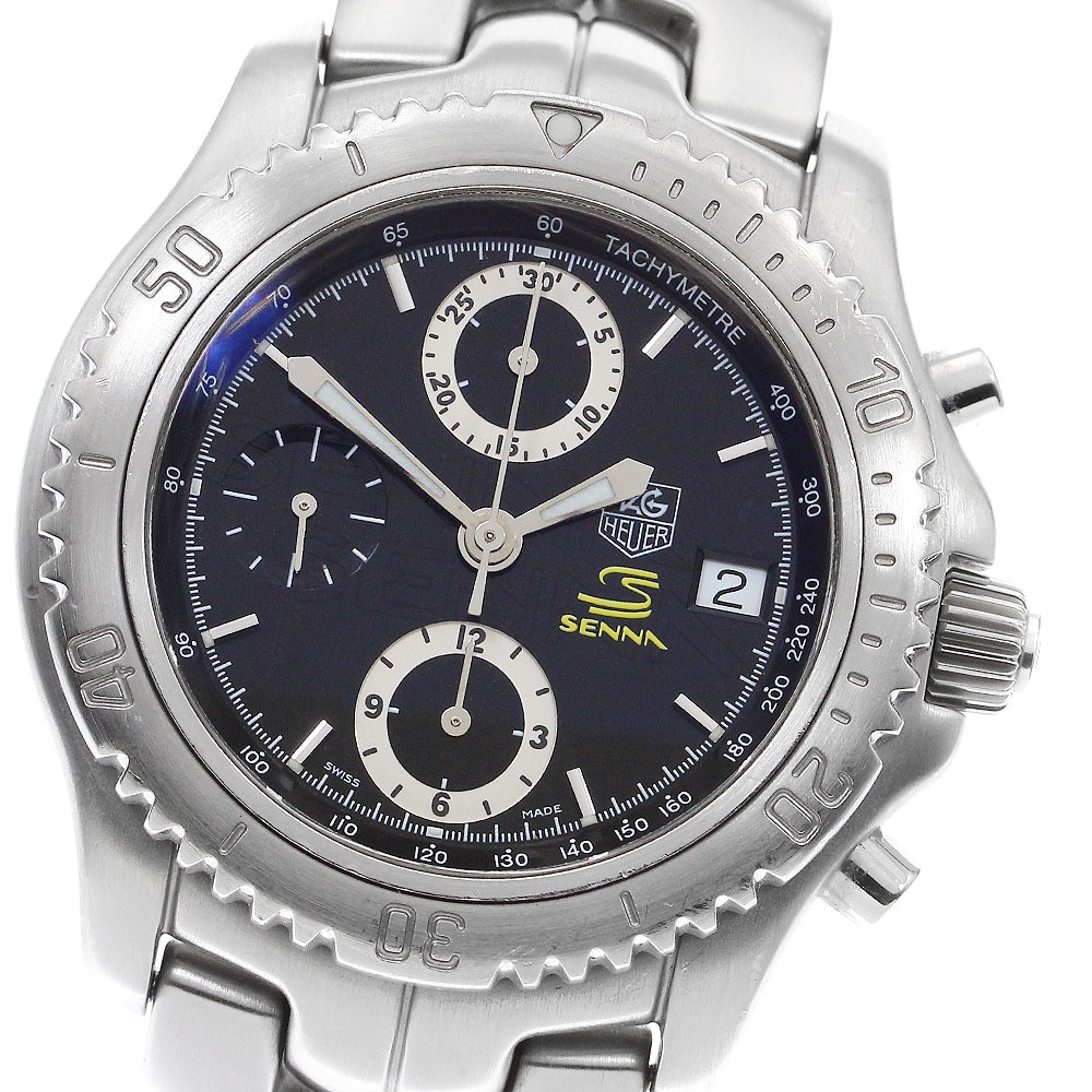 タグホイヤー TAG HEUER CT5114 リンク アイルトン・セナ クロノグラフ 自動巻き メンズ _899271【中古】