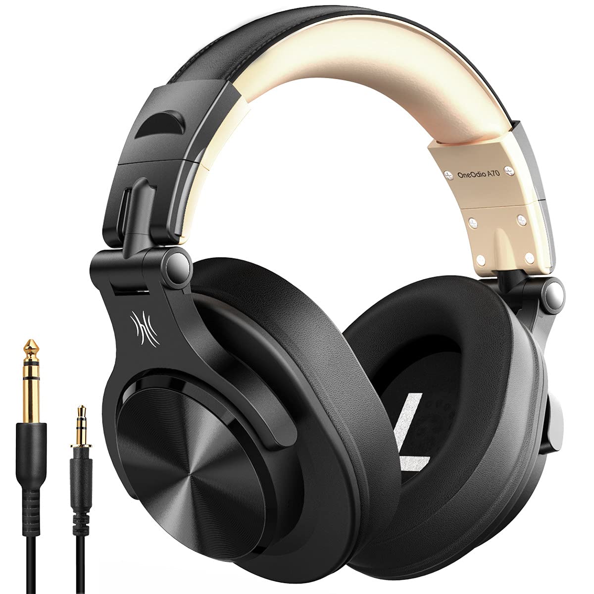 OneOdio A70 ヘッドホン Bluetooth 5.2 低音強化 72時間再生 ワイヤレスヘッドホン AAC対応 マイク付き 密閉型 ケーブル着脱式 DJ用/音楽鑑賞/楽器練習/モニタニング