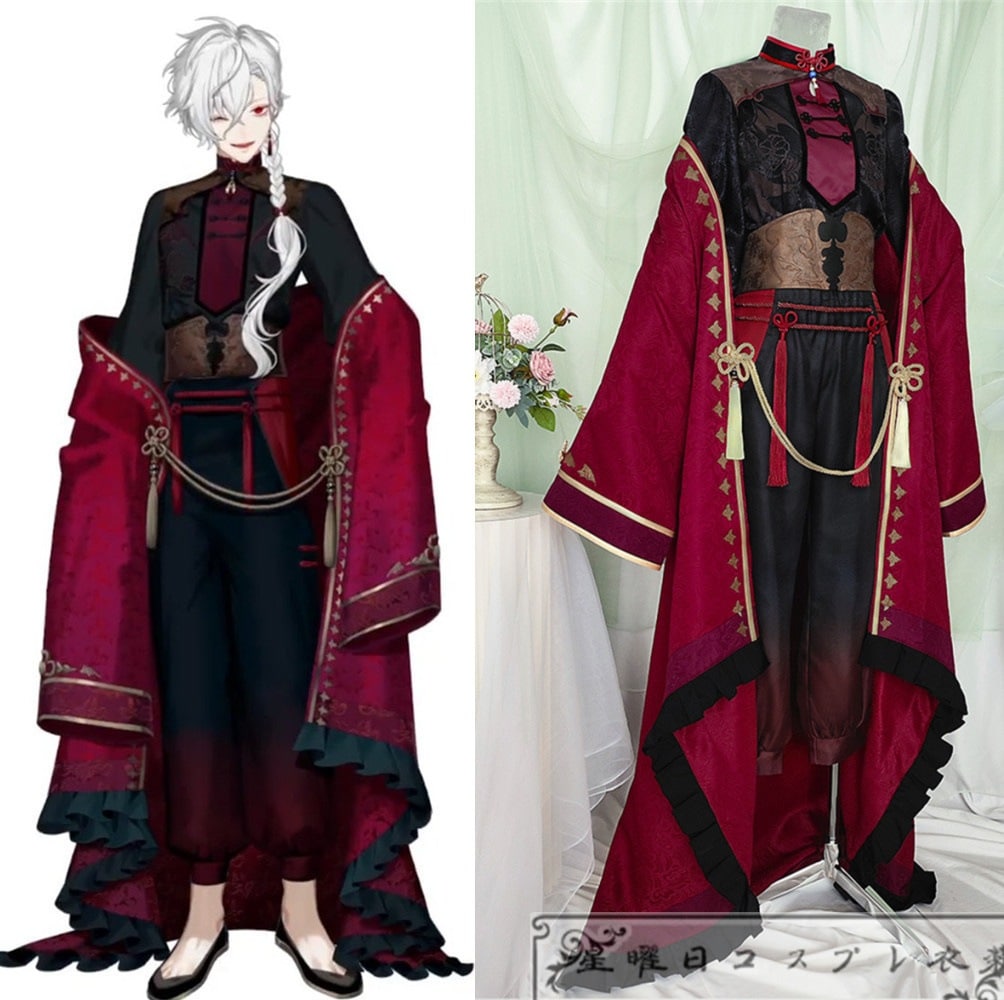 在庫品 VTuber バーチャルライバー 葛葉約1年半ぶりの新衣装 葛葉 チャイナ服 コスプレ衣装 コスチューム ハロウィン 装服 仮装 3月の月末に出荷可能