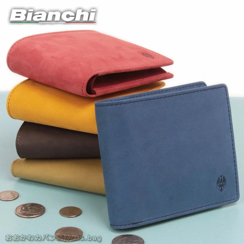 Bianchi ヌバック革 二つ折り財布 サイフ brina(ブリーナ）BIE1002
