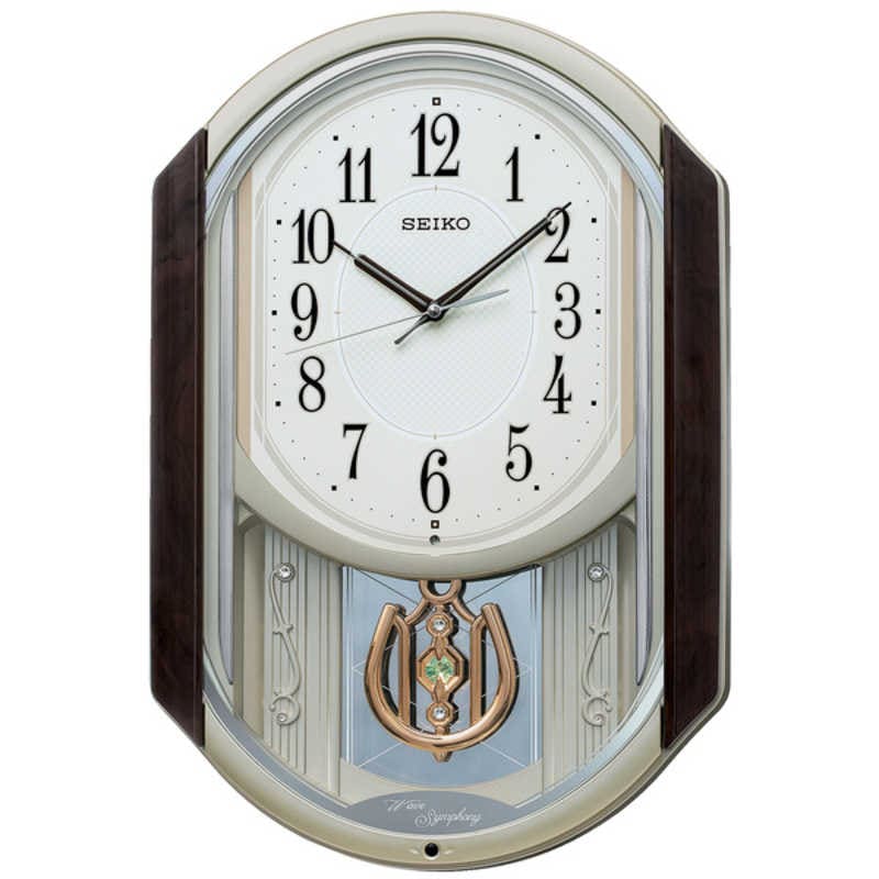 セイコー　電波アミューズ時計 茶マーブル模様　AM264B