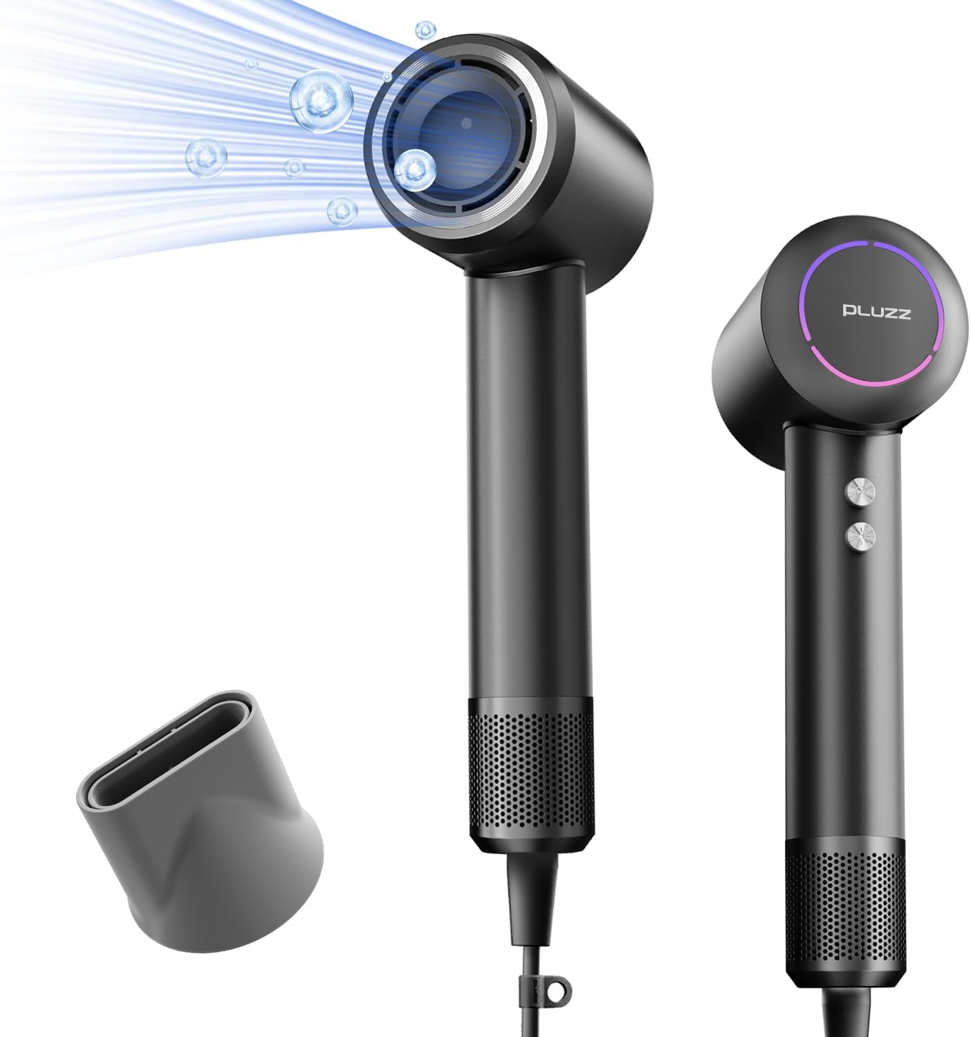 【フランスデザイン賞金賞】PLUZZ 大風量ドライヤー 速乾·軽量·美髪 2.7億イオンヘアケアと強力ブラシレスモーターヘアドライヤー 冷風ショット 温冷風ワンタッチ切替 12種類モード