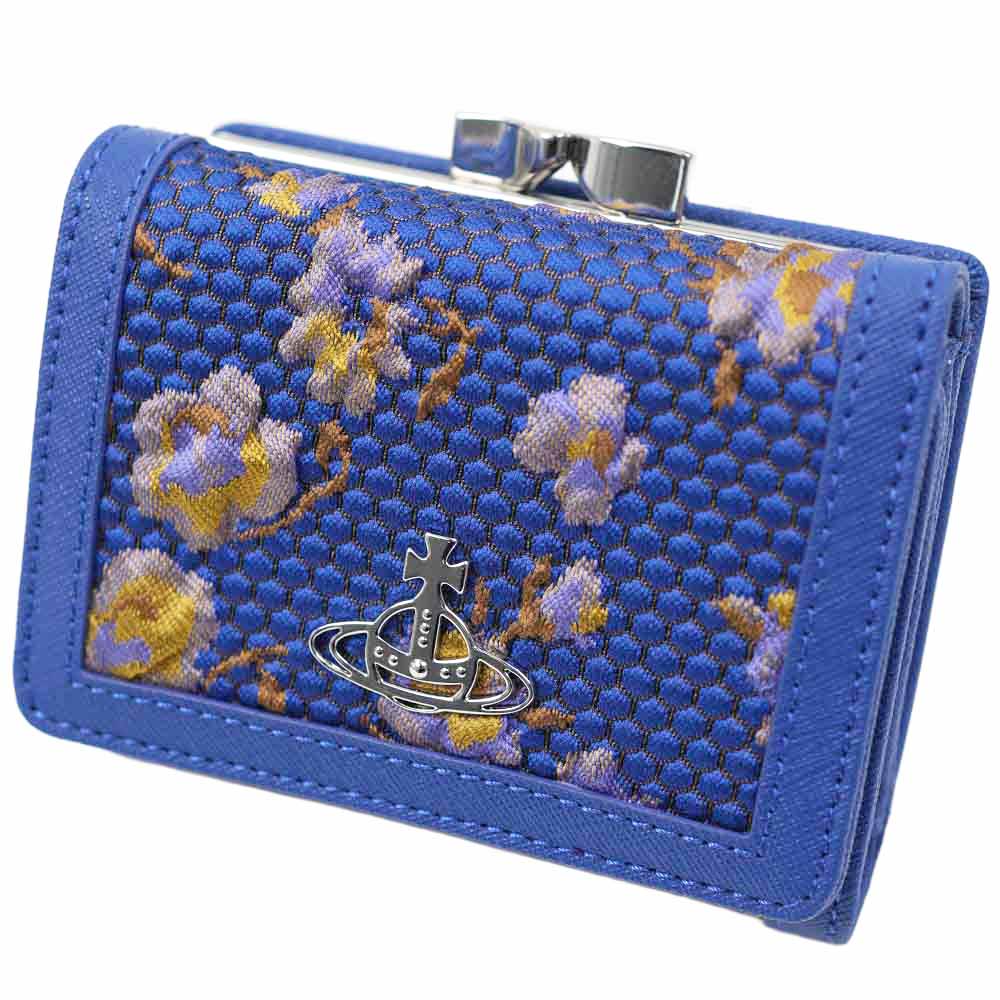 ヴィヴィアンウエストウッド 三つ折り財布 がま口財布 ブルー Vivienne Westwood 51010018-W00G9-K401 27,335円