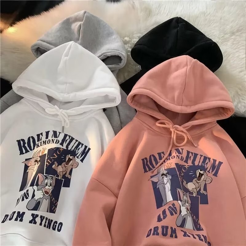 トムとジェリー トレーナー メンズ 春秋デザイン フード付きジャケット アメリカンゆったり万能トップス