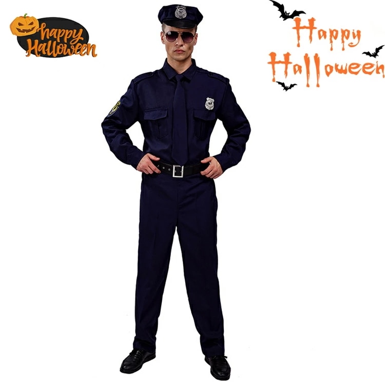 ハロウィン 警察官 ポリス 警備 メンズ コスプレ 男性 コスチューム ハロウィン服 パーティー カッコいい 男性 大人 フルセット 舞台服 イベント 衣装 仮装 4,920円